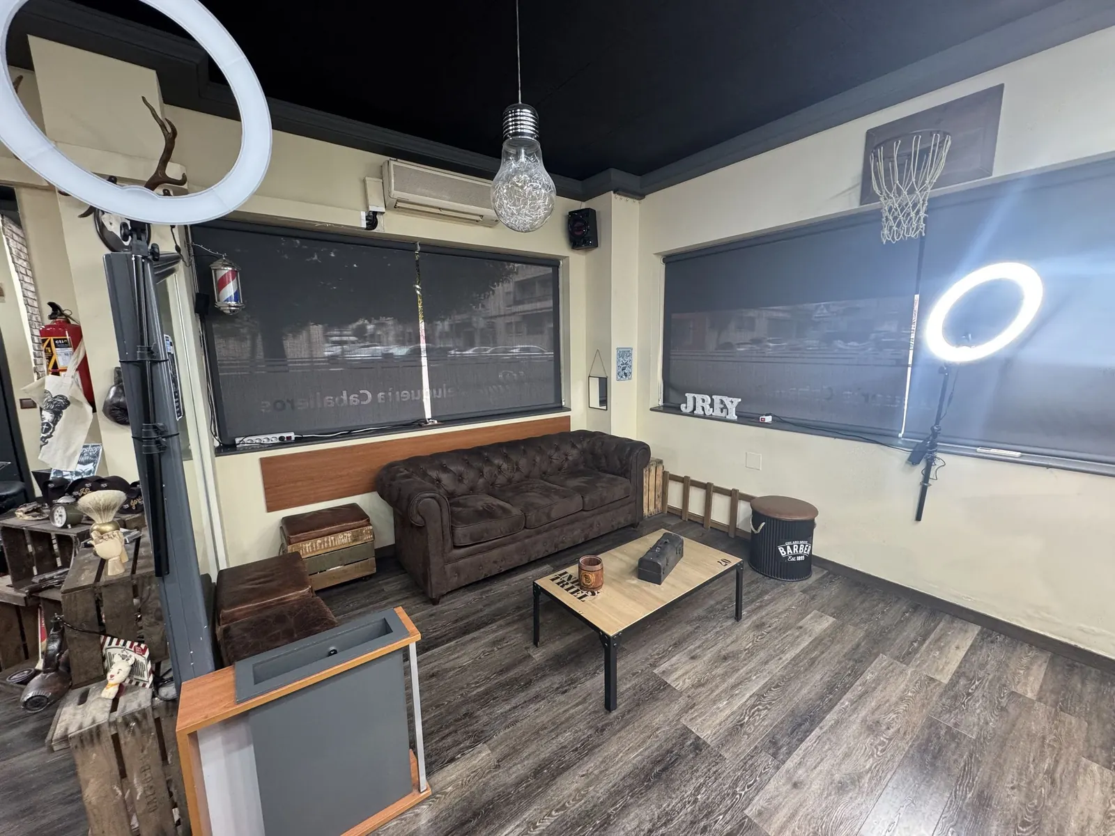 Ambiente de la barbería
